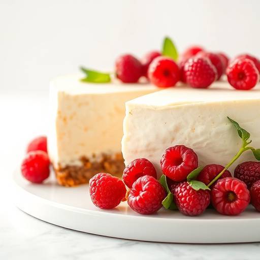 Cheesecake cremoso con frutos rojos