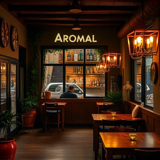 Interior acogedor del Café Aromas del Alma